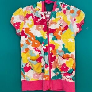 Juicy Couture Little Girls Cap Sleeve Terry Hoodie